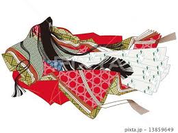 百人一首のイラスト素材集 小野小町 日本画 十二単 イラスト