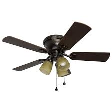 Harbor Centreville 42 In Oil Rubbed Bronze Led Flush Mount Ceiling Fan Light 7437040639687 Ebay