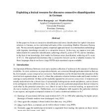 Scopri ricette, idee per la casa, consigli di stile e altre idee da provare. Exploiting A Lexical Resource For Discourse Connective Disambiguation In German Acl Anthology