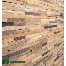 Parement Bois Envi Multicolor Panneau Mural Bois En Teck Revetement Mural Envi Plaquette De Parement Achat Vente Carrelage Parement Parement Bois Envi Multicol Cdiscount