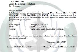 Contoh Surat Izin Kegiatan Ke Kepala Desa Contoh Seputar Surat