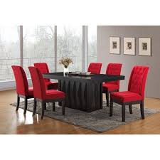 Kb Pc61 R Fabric Kitchen Dinette Dining Side Chairs Red Set Of 2 Walmart Com In 2021 Tufted Dining Chairs Red Dining Chairs Dining Chairs