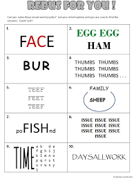 Rebus Puzzles From Puzzle To Print Word Puzzles Brain Teasers Brain Teasers For Kids Printable Brain Teasers