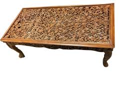 Antique Coffee Table Floral Hand Carved Rectangle Table Indian Furniture Antique Coffee Tables Coffee Table Wood Rustic Coffee Tables
