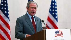 Bush is the 43rd president of the united states. George W Bush Portratiert Amerikanische Immigranten