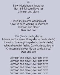 The Shondells Crimson And Clover Lyrics To Live By Lyrics Songs