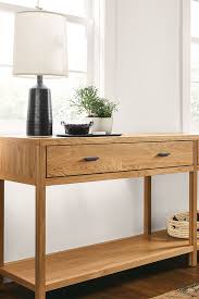 Modern Console Table In 2020 Oak Console Table Oak Furniture Living Room Contemporary Console Table