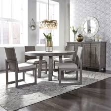 A modern farmhouse kitchen is the perfect room to start decorating if you're looking for a place to begin incorporating rustic touches. Modern Farmhouse Round Table 5 Piece Dining Set In Dusty Charcoal Finish By Liberty Furniture 406 Dr O5ros