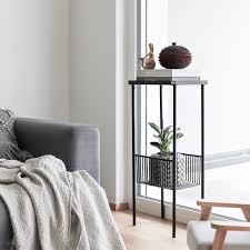 Une table péninsule de cuisine, un plan de travail, une console,. Petite Console Metal Noir Design Hubsch Sur Cdc Design