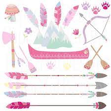 Girls Tribal Animals Clipart Woodland Animals Camping Clip Etsy Tribal Animals Pink Tribal Clip Art