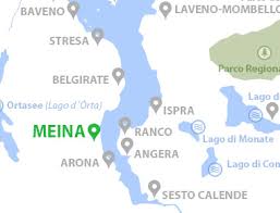 Lake in italy and switzerland. Meina Lago Maggiore
