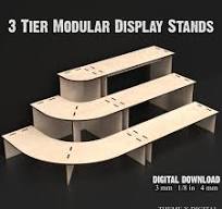 Modular 3 Tier Display Stand Svg Laser Cut Files, 3 Tiers ...