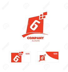 What about something like this: Company Logo Icon Element Template Alphabet Letter G Number 6 Six Red Square Abstract Royalty Free Svg Cliparts Vectors And Stock Illustration Image 53331529