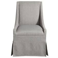 Townsend Modern Grey Upholstered Skirted Dining Chair Dining Arm Chair Upholstered Dining Chairs Dining Chairs