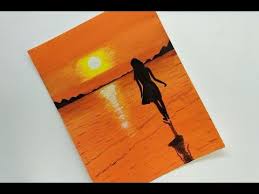 Maybe you would like to learn more about one of these? Easy Sunset Beach Landscape Painting For Beginners A Girl Walking In Sea Beach Painting Youtube