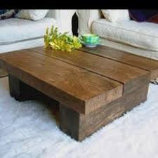 4ft X 4ft Wood Coffee Table Chunky Rustic Beam 265 00 Rustic Oak Furniture Wood Coffee Table Rustic Reclaimed Wood Coffee Table