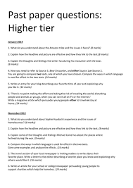 Underline the correct modal verb. Aqa Unit 1 Past Paper Questions Ks4 English Teaching Resources