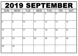 September 2019 Calendar Printable With Images Monthly Calendar Printable Printable Calendar Template September Calendar Printable