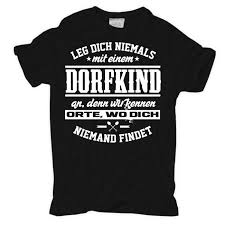 Männer T Shirt Dorfkind Spruch Sprüche Spaß Lustig Fun Witzig