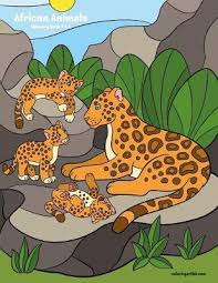 African Animals Coloring Book 3 4 Nick Snels Book In Stock Buy Now At Mighty Ape Nz