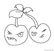 Do you know plants vs zombies? Plants Vs Zombies Coloring Pages Cherry Bomb Coloring4free Coloring4free Com