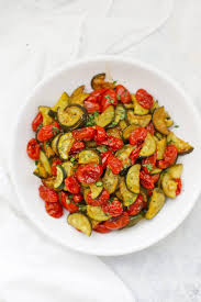 Simply Roasted Zucchini Tomatoes Perfect For Summer Recipe Roast Zucchini Tomato Recipes Zucchini Tomato