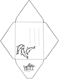 Umschlag Delfin Basteln Briefpapier