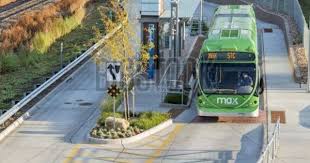 Fort Collins Co Usa September 16 2014 Max Bus At Stop Max Bus Rapid Transit Serves Major Activity And Emplo Rapid Transit Employment Center Stock Photos