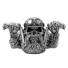 Mais le pauvre, il a perdu sa barbe depuis longtemps. Bague Tete De Mort Biker Baroudeur Out Of Road