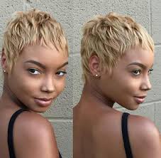 She has bangs as well, that if anything, short hairstyles have one amazing thing in common. Amazon Com Naseily Blonde Short Pixie Cut Synthetic Wigs For Black Women Black Women Short Hairstyles Beauty