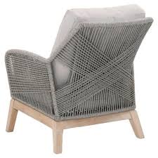 Lorry Modern Platinum Grey Woven Solid Teak Outdoor Occasional Chair In 2020 Club Chairs Lounge Chair Outdoor Furniture