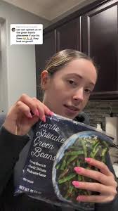 Garlic Shiitake Green Bean Trader Joes Dinner with Teriyaki Chicken