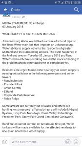 There's about four pipelines in one corridor ranging from 900mm to 2500 mm of diameter. Johannesburg Water On Twitter Water Shortage In Midrand