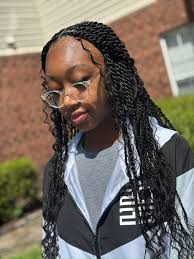 Small Traditional Box Braids + Boho 🤎 #boxbraids #boxbraidstyles  #hinesvillebraider