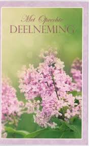 Condoleances Met Oprechte Deelneming Rouwkaart Condoleances Wenskaarten