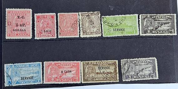 Buy India Feudatory States Travancore Cochin Anchel Stamps Online in India - Etsy