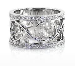 Vintage Filigree Diamond Wedding Bands Wedding Ring Ideas Wedding Rings Unique Filigree Wedding Band Mens Diamond Wedding Bands