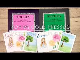 Hot Vs Cold Pressed Paper What S The Difference Youtube In 2020 Watercolor Pans Cold Pressed Watercolour Tutorials
