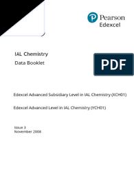 Ial Chemistry Data Booklet Issue 3 Ester Alkene