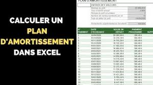 Calculer Un Amortissement Lineaire Dans Excel Avec Un Tableau