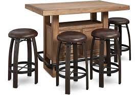 The armless chairs are ergonomically designed with curved. Samuel Lawrence Furniture City Brewing Blonde S232 160b A Storage Leg Bar Table With Metal Footrest Corner Furniture Pub Tables