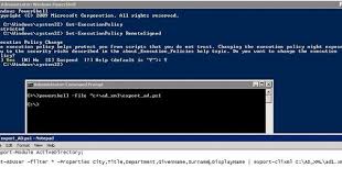 Using Powershell To Export Active Directory Information Active Directory Active Policy Change