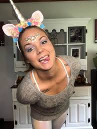 Halloween costume featuring the Unicorn Luxe set