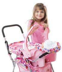 Doll Or Stuffed Toy Car Seat Pink Dot Baby Doll Strollers Baby Car Seats Baby Strollers