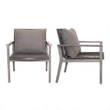 Rattan & natural fiber chairs. Natural All Weather Wicker Outdoor Tub Chair Set Of 2 World Market