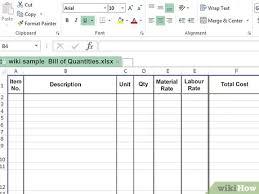 Review the template with the whole team, and ensure the format will be sufficient for the full range of design at. How To Prepare A Bill Of Quantities 15 Steps With Pictures