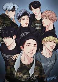 Kpop Idols In Anime Version Bts Fanart Bts Drawings Fan Art