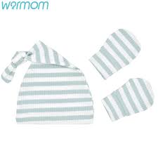 Warmom Newborn Baby Hat Mitten Set 0 6 Month No Scratch Gloves Soft Cotton Fashion Striped Newborn Baby Hat Mittens Baby Supply Buy At The Price Of 2 49 In Aliexpress Com Imall Com