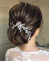 Elegant Low Bridal Hair Bun My Sweet Engagement Long Hair Styles Wedding Hairstyles Hair Styles