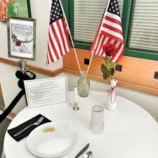 Happy Veterans Day 2015 America S White Table Display Veterans Day White Table Missing Man Table